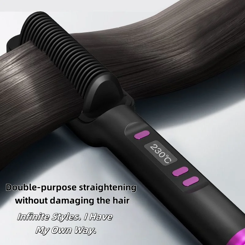 Electric Hot Comb Multifunctional Straight Hair Straightener Comb Negative Ion Anti-Scalding Styling Tool Straightening Brush