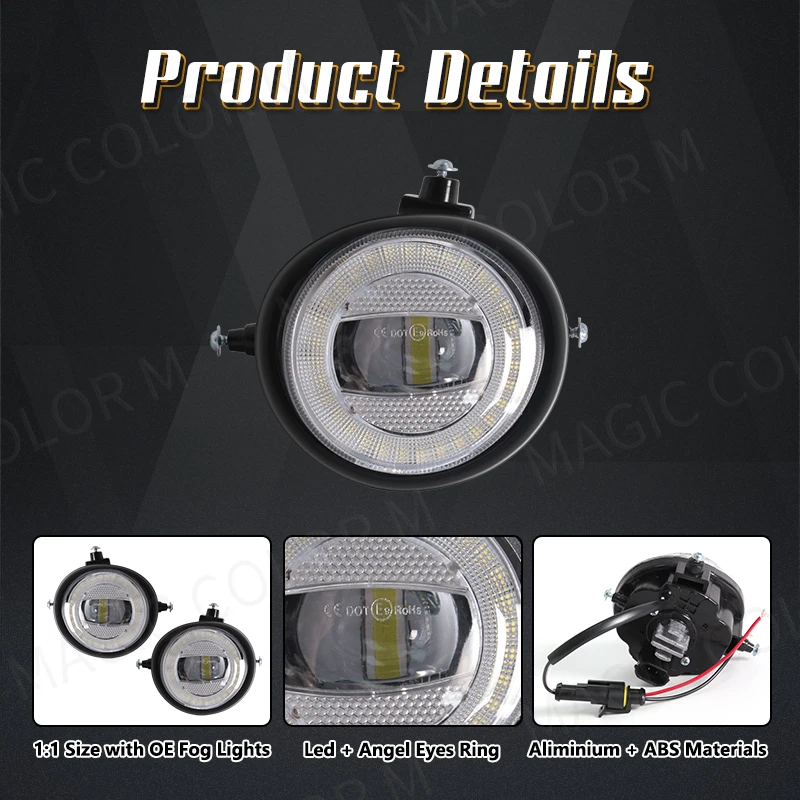 Fog Lights Headlight for Mazda RX-8 MPV 6 5 3 2 CX-7 CX-5 CX-9 MX-5/Miata Auto Led Halogen Fog Lamp Waterproof Car Accessories