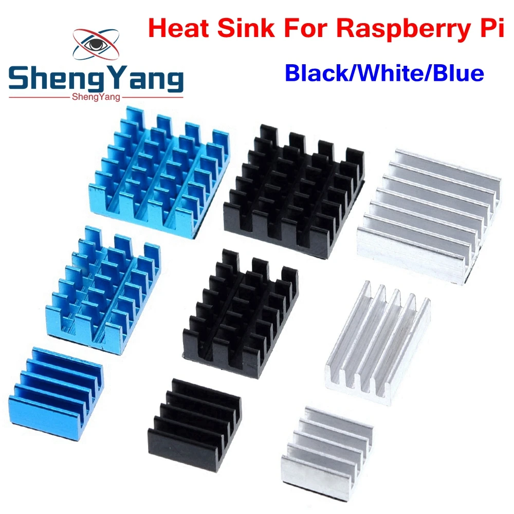 TZT For Raspberry Pi 4 Heat Sink 3pcs Raspberry Pi 4B Aluminum Heatsink Radiator Cooling Kit Cooler for Raspberry Pi 4 Model B