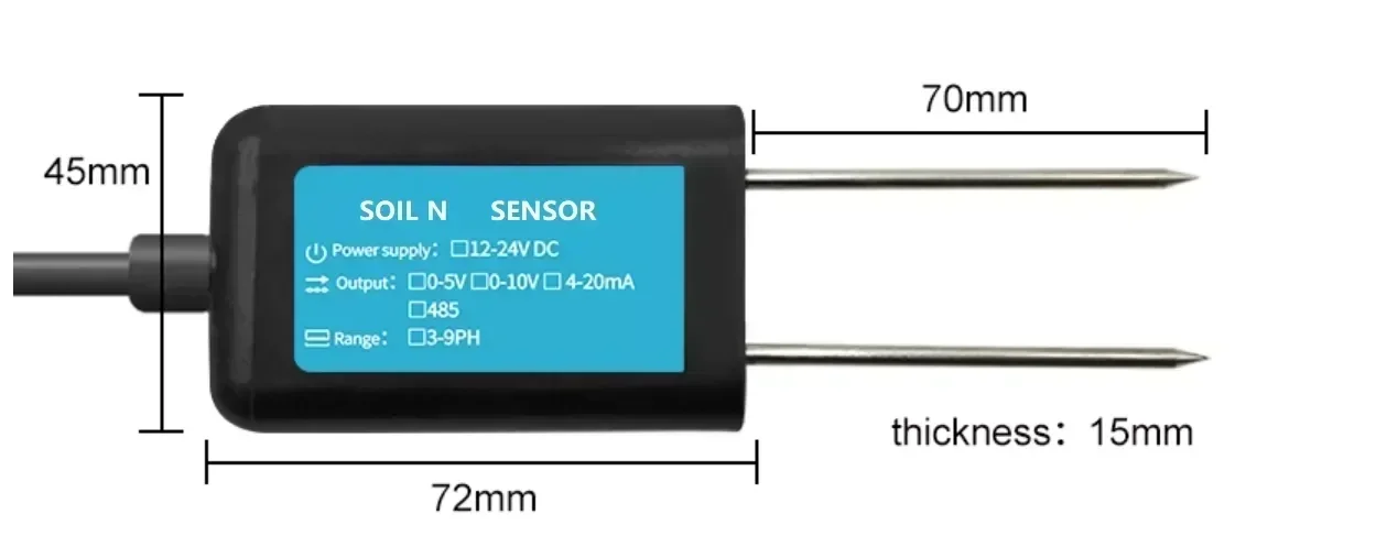 Sensor NPK de suelo monitoreo en línea RS485 señal Digital GPRS Sensor NPK de suelo