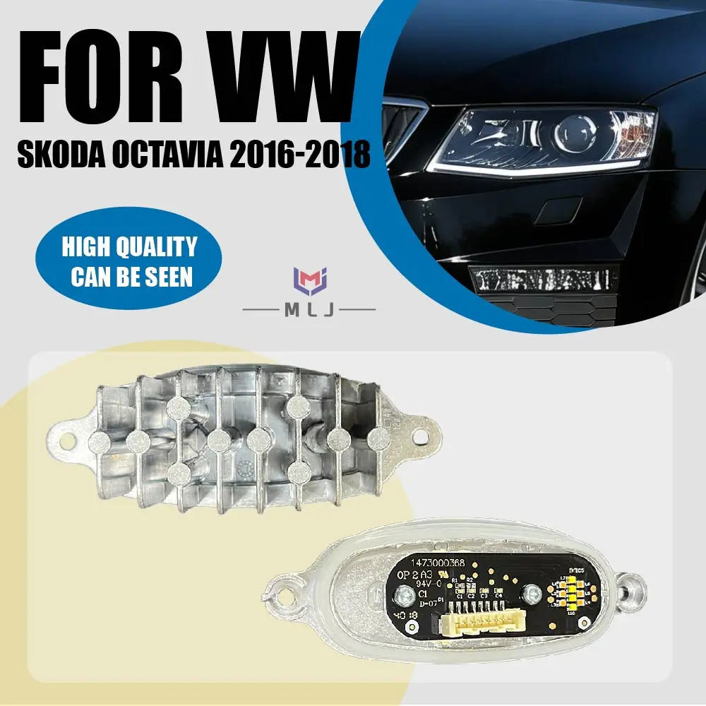 

1473000368 For 2016-2018 Volkswagen Skoda Octavia Mk3 Headlight LED Angel Eye Module Daytime Running Light Headlight 1473000368