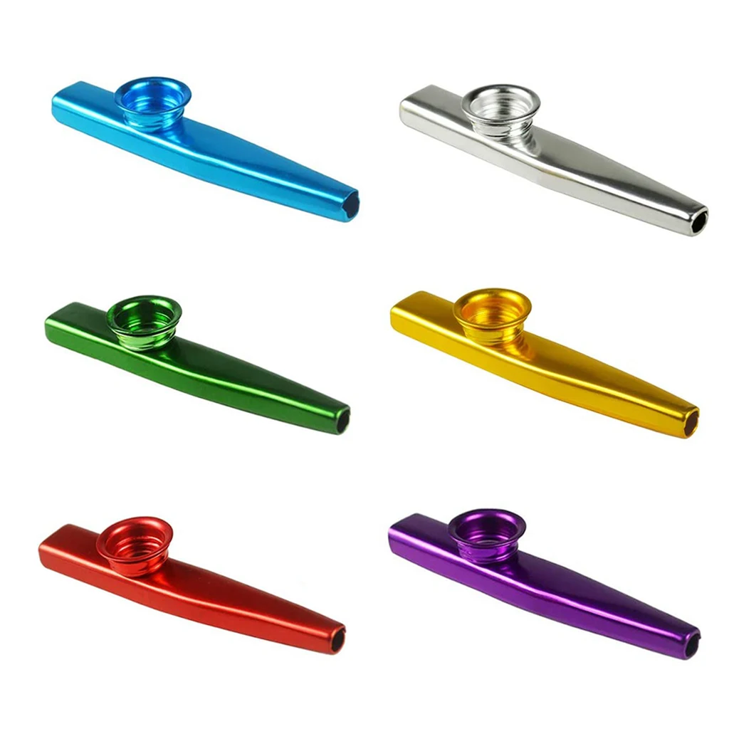 Olhar metal kazoos instrumentos musicais flautas diafragma boca bom companheiro para guitarra ukulele jogador kazoo instrumentos musicais