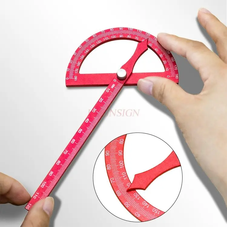 1pcs Woodworking multifunctional angle ruler, high-precision protractor, universal multifunctional steel ruler, half circle