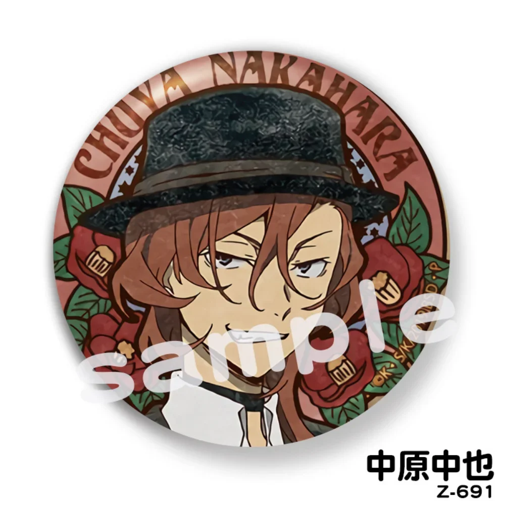 Anime bungo cães vadios cosplay emblema atsushi broche pino dazai osamu coleção emblema para mochila roupas modelo brinquedo presentes