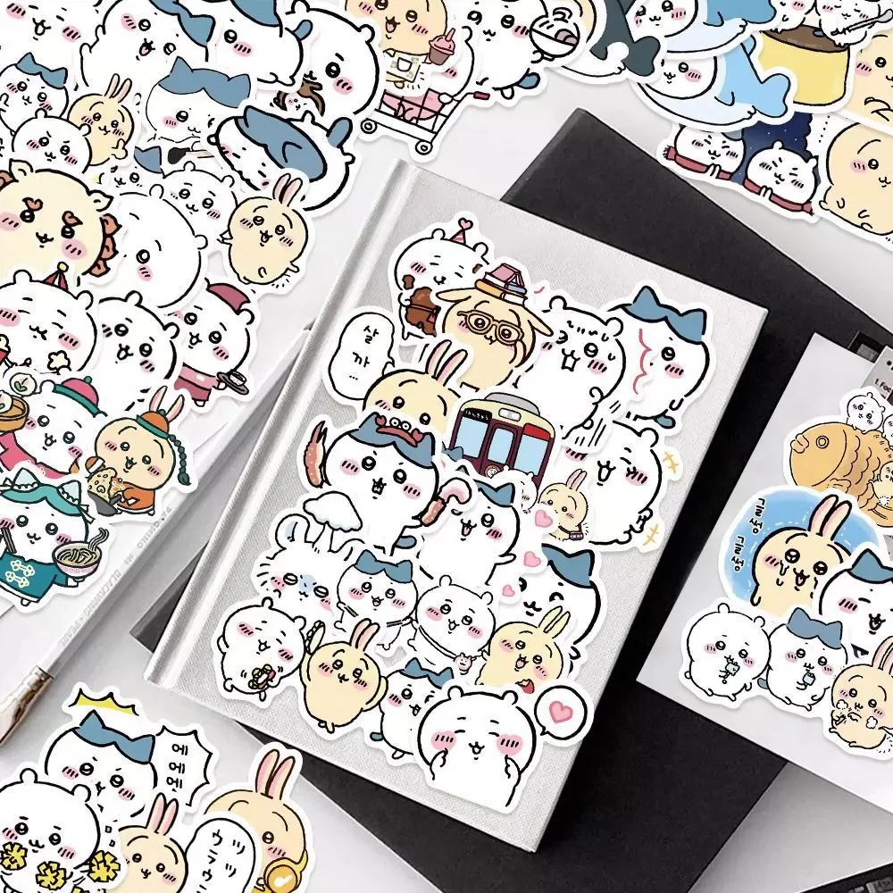 60/100Pcs Kawaii อะนิเมะ Chiikawa ของเล่นสติกเกอร์การ์ตูน Hachiware Usagi สเก็ตบอร์ดแล็ปท็อปโทรศัพท์มือถือแก้วสติกเกอร์ตกแต่งของขวัญ