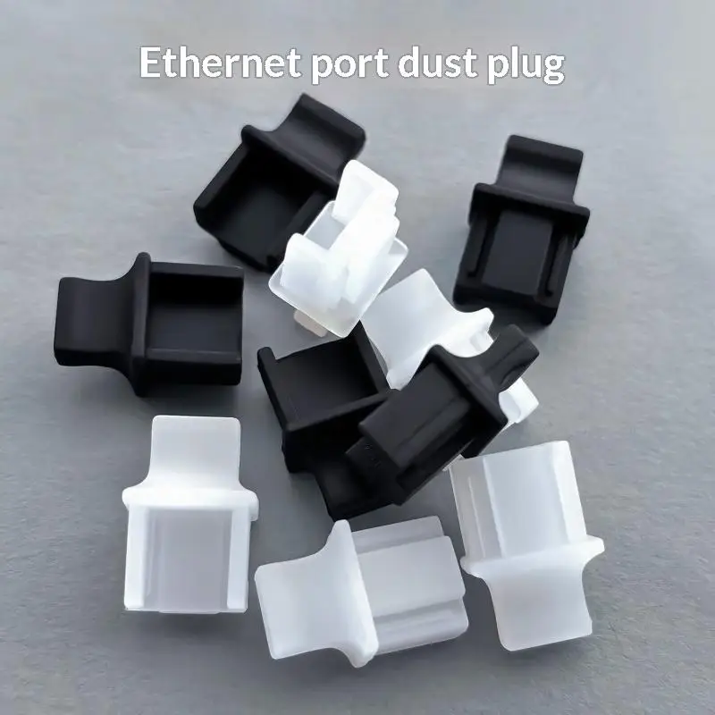 10/30Pc RJ45 Port Anti Dust Cover Dustplugs Soft Silicone Protector for Ethernet Switch Router Network Interface  Dustproof C