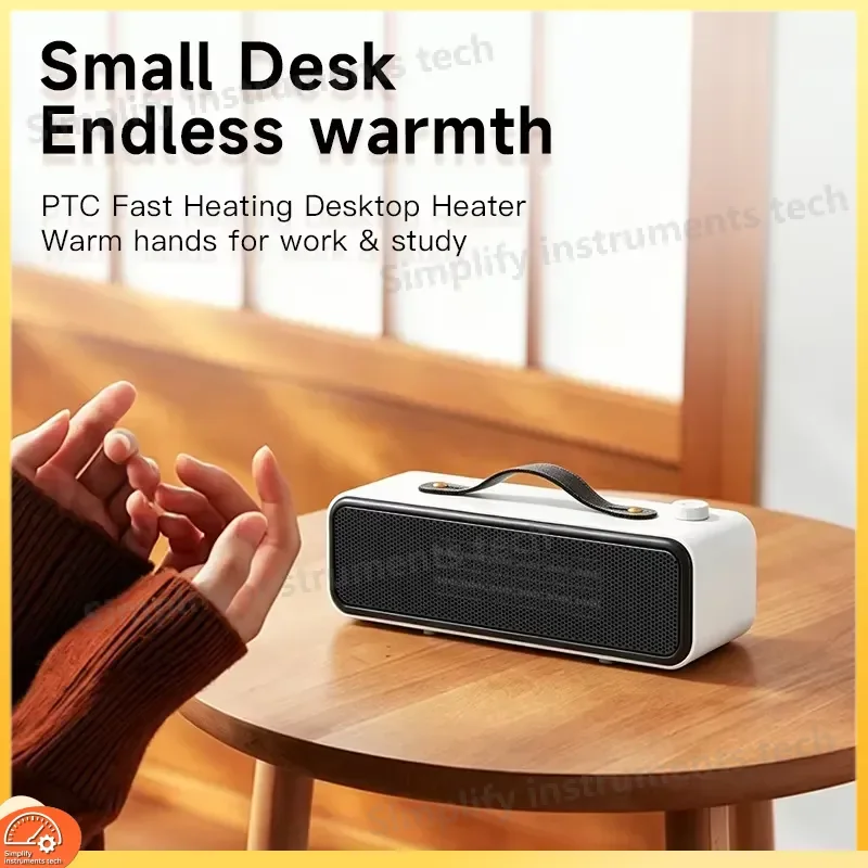 Mini Heater Portable Desktop Space Heater PTC Fast Heating Energy Saving Office Home Student Desk Warmer Overload