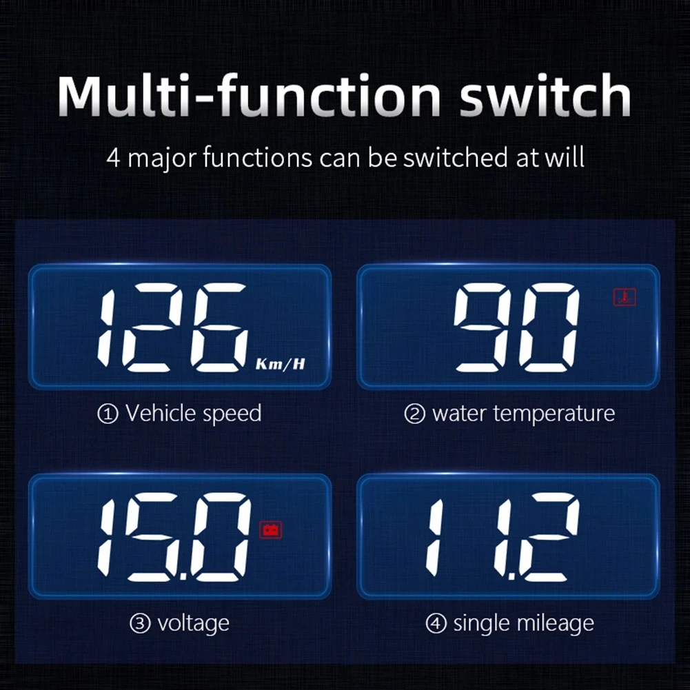 سيارة عالمية M3 Obd2 HUD عرض عرض السيارة عرض سرعة السيارة عرض مستوى البطارية سيارة سرعة تحذير رئيس متابعة العرض