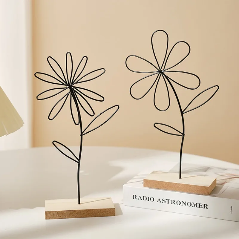 

Scandinavian Iron Decorations Living Room TV Cabinet Wine Cooler Creative Crafts Home Flower Ornament Suitable For Decoration