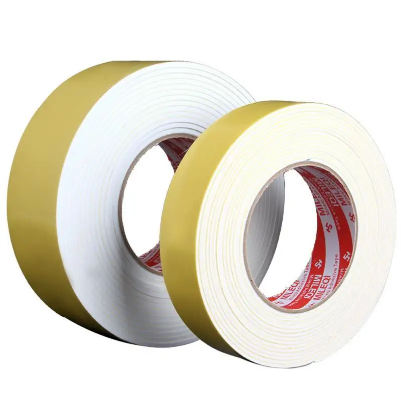 EVA Single Side White Sealing Strip 5mm 8mm 10mm Thickness Self-adhesive Window Door Heat Insulation Anti Collision Foam Tape