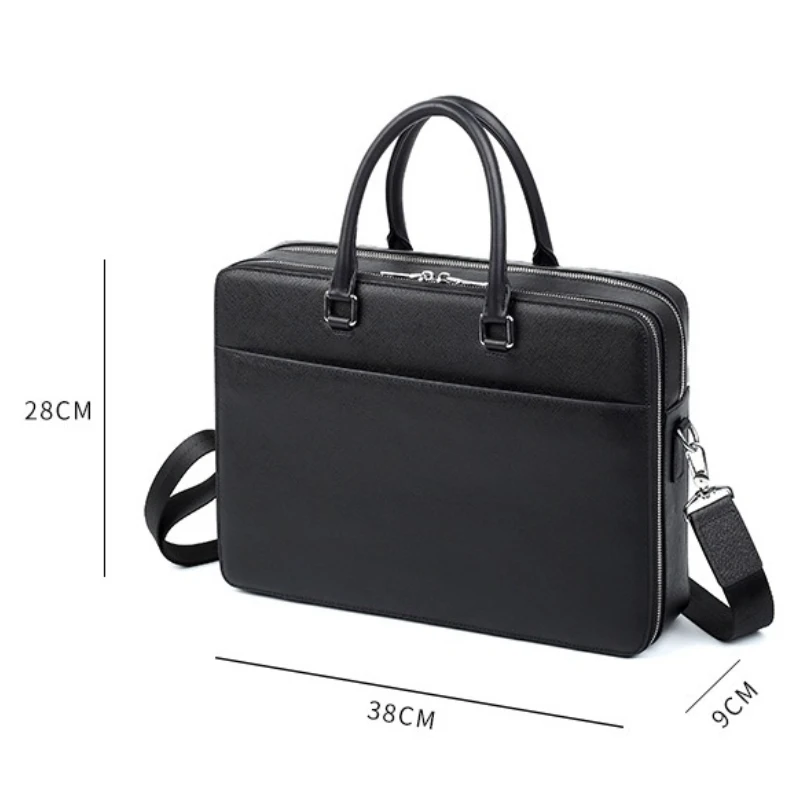 Mode Heren Aktetas Trendy Grote Capaciteit Zakelijke Messenger Bags MenCommuter Multifunctionele Heren Handtas Lederen Laptoptas