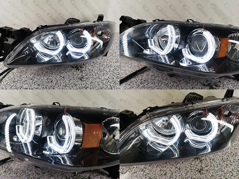 For Mazda 3 Mazda3 BK 2003 2004 2005 2006 2007 2008 Ultra Bright DTM M4 Style Led Angel Eyes Kit Halo Rings Car Accessories