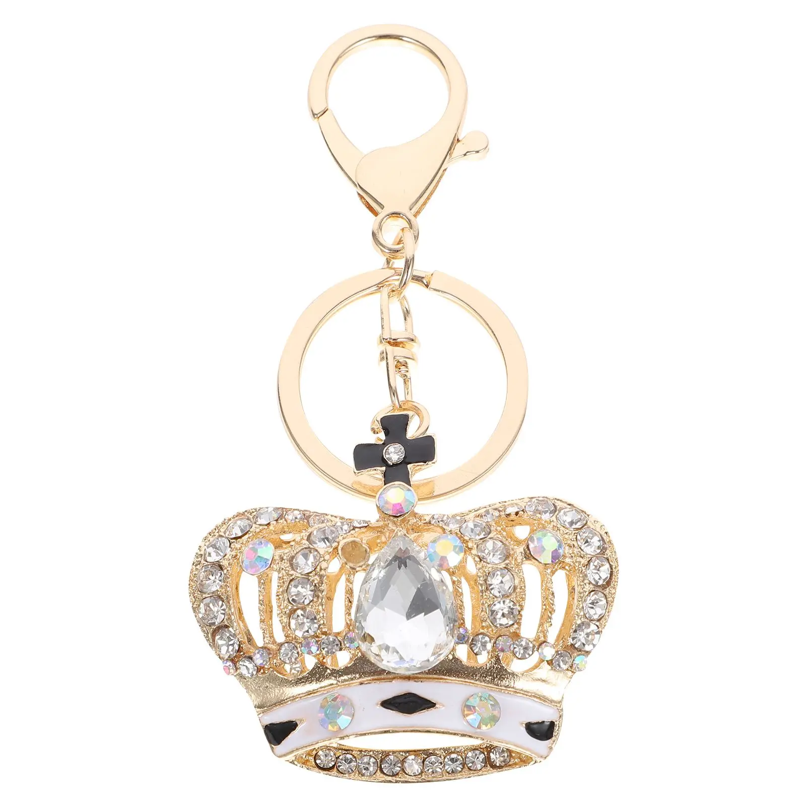 

Crown Keychain Luxury Alloy Bling Keychains for Women Purse Charms H bags Decoration Girly Lightweight Stylish Easy Find Keys
