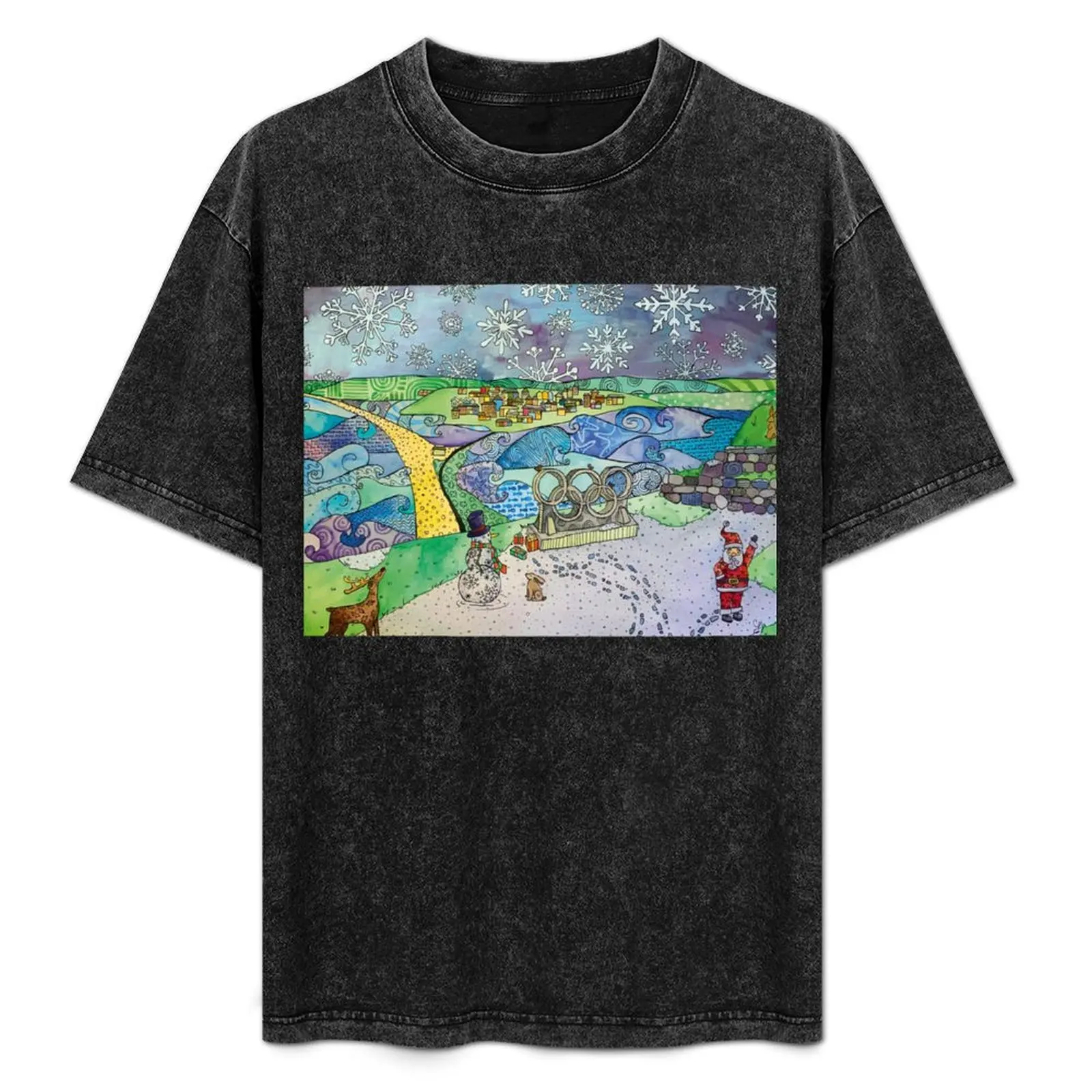 Christmas at the Hights T-Shirt Daily Wear Plain Short Sleeve Shirt