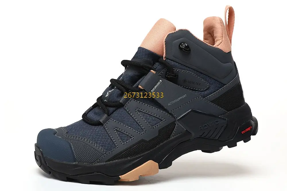 X Ultra 4 GTX zapatos de senderismo de corte medio, resistentes al desgaste, zapatos de senderismo al aire libre para hombres y mujeres