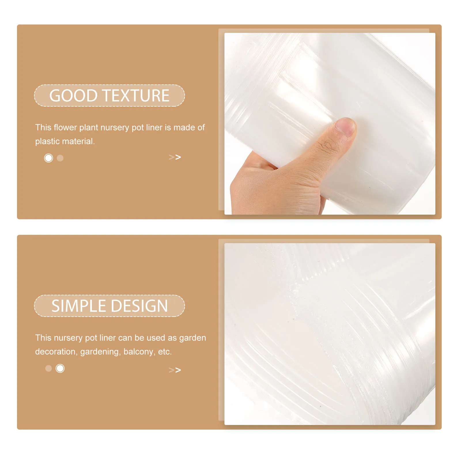 

10pcs Plastic Flower Pot Liners 4 5 Inch Transparent Planters Garden Home Balcony Stable Material Drainage Holes