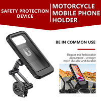 Black Adjustable Waterproof Bicycle Phone Holder Universal Bike Motorcycle Handlebar Case Cell Phone Support Mount Bracket Bag