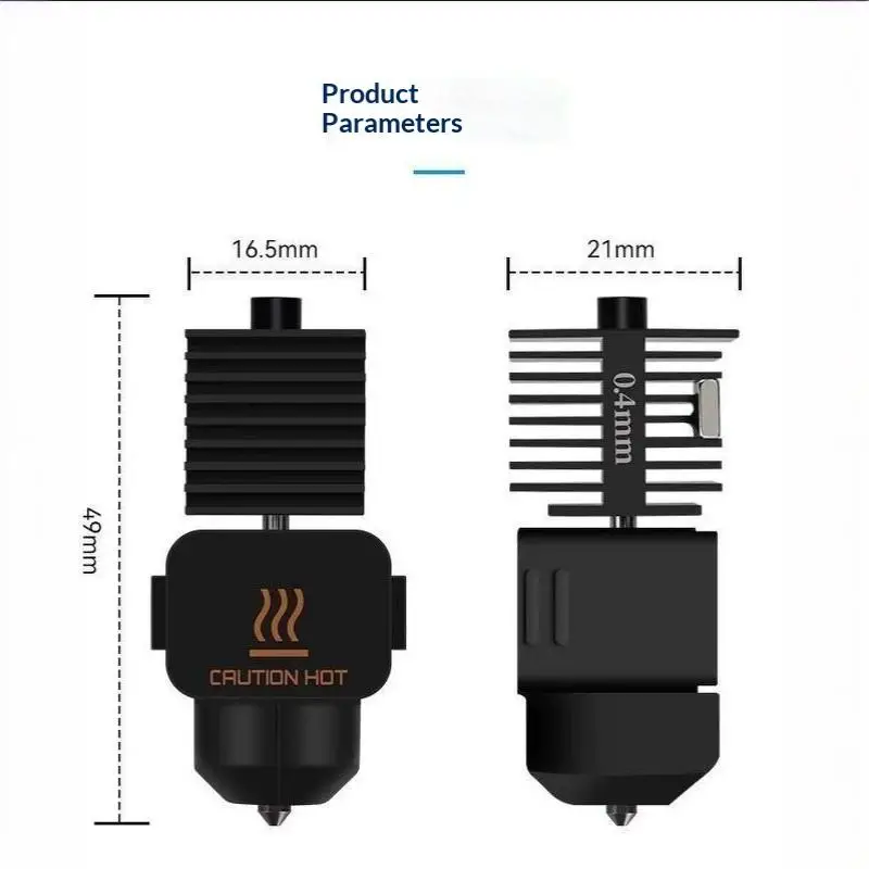 3D Printer Integrated Nozzle Hotend Kit 1Pcs High Precision Replacement Part Compatible with Bambu Lab A1 & A1 Mini