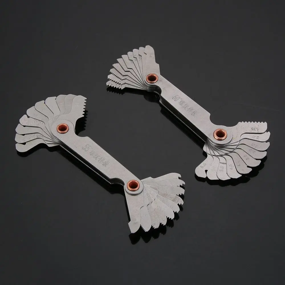 Lathe Combination Tools Measuring 55/60 Degree Gear Tooth Gauges Center Measurement Screw Pitch Thread Plug Gauge