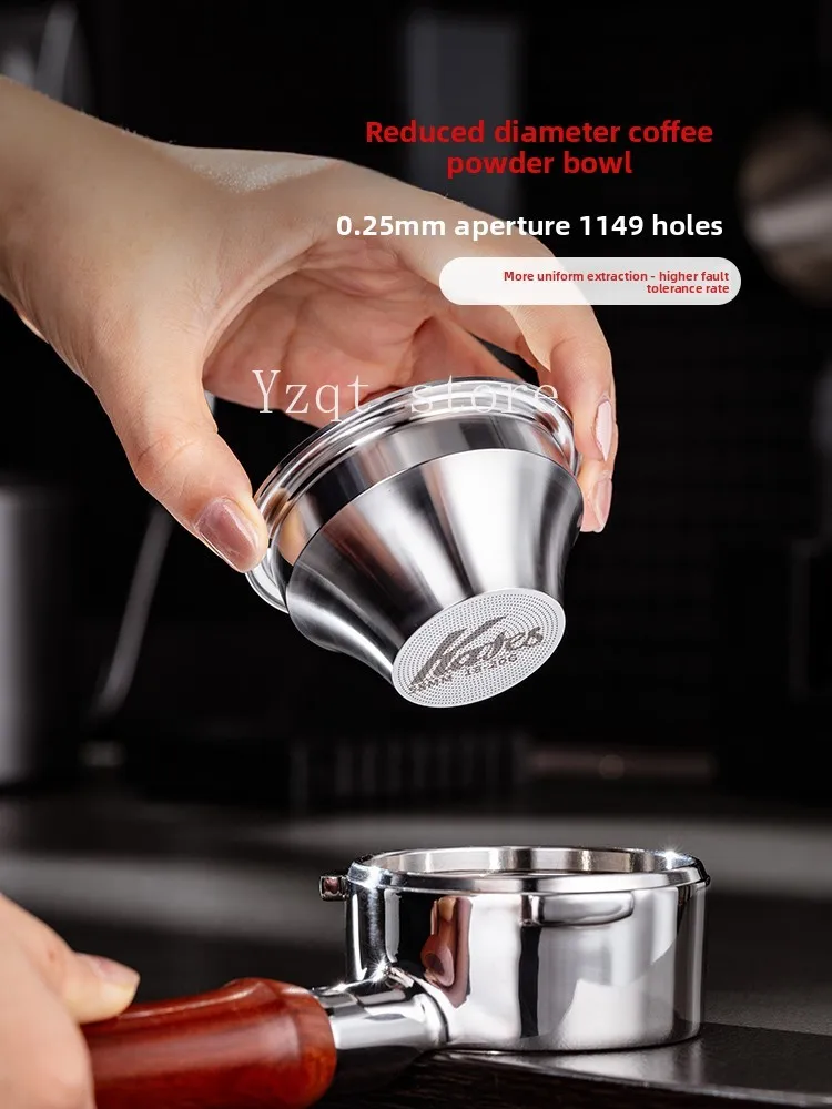 Coffee powder bowl Precision 58mm bottomless handle slow flow powder bowl Italian concentrated extraction variable diameter