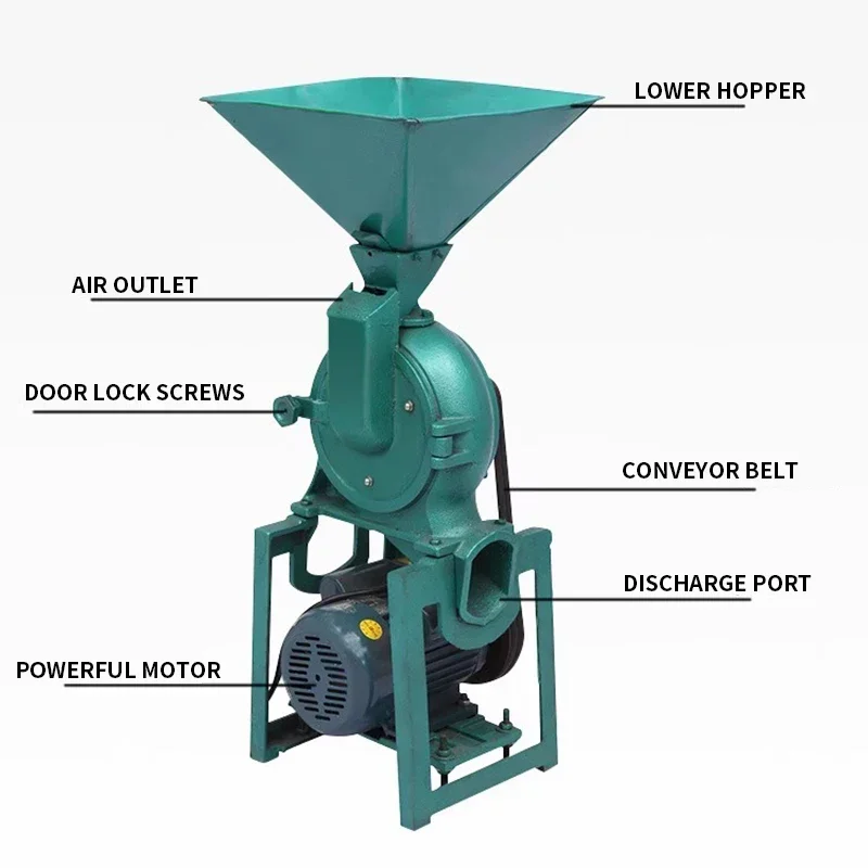 

HK-230 Multi-function Grinder Commercial Large-scale Rice Dry Wet Ultra-fine Electric Dry Grinding 20-200KG/H 1.5/2.2KW 380/220V