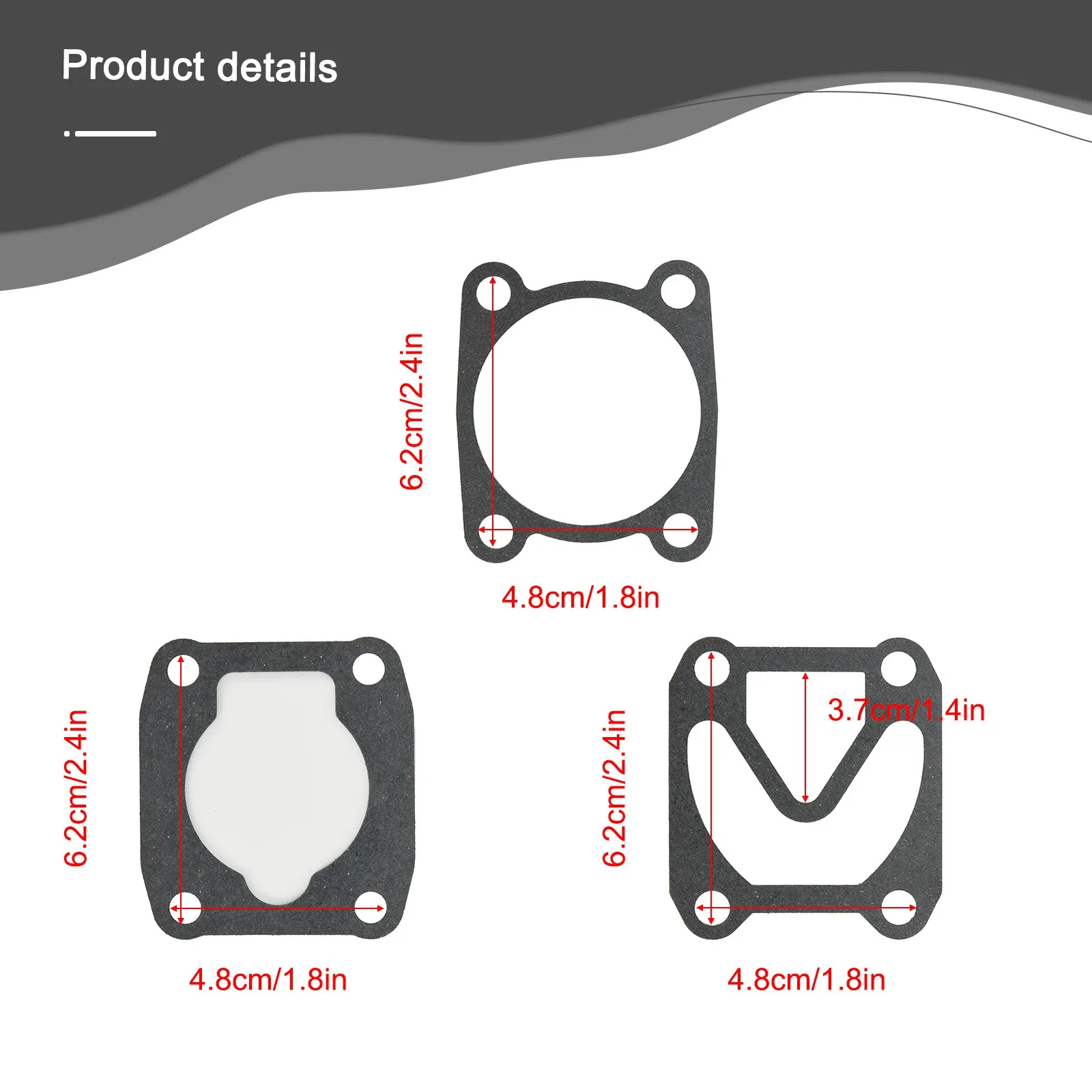 2Set 3 In 1 Air Compressor Cylinder Head Base Valve Plate Gaskets Washers Power Tool Seal Valve Plate Thicken Cylinder