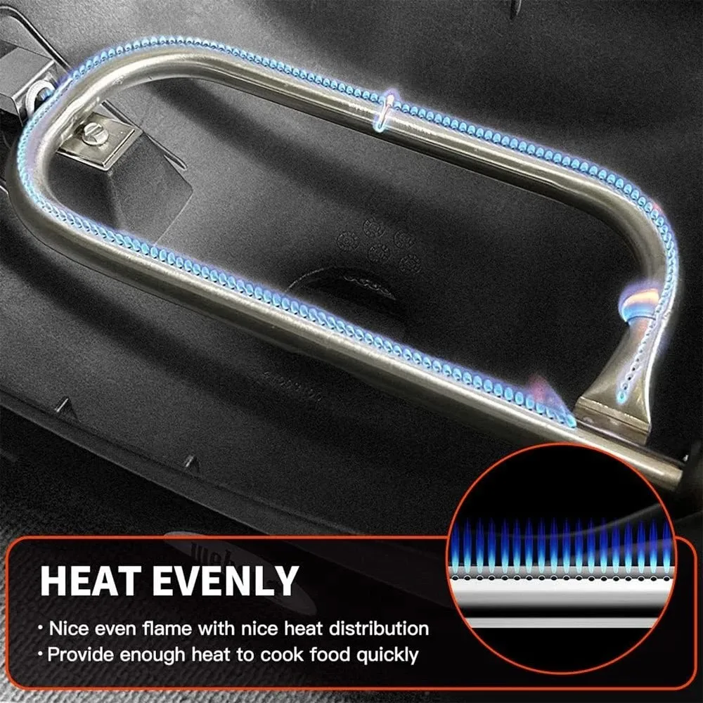 Stainless Steel Grill Tube Burner Replacement with Mounting Screws for Weber Q100 Q120 Q1000 Q1200 BBQ Gas Grill Parts - view 2