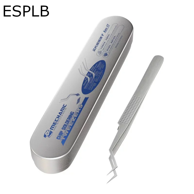 Original Mechanic Professional Precision Tin Positioning Tweezers Non Magnetic Non-slip Stainless Steel Clamps for IC Chip
