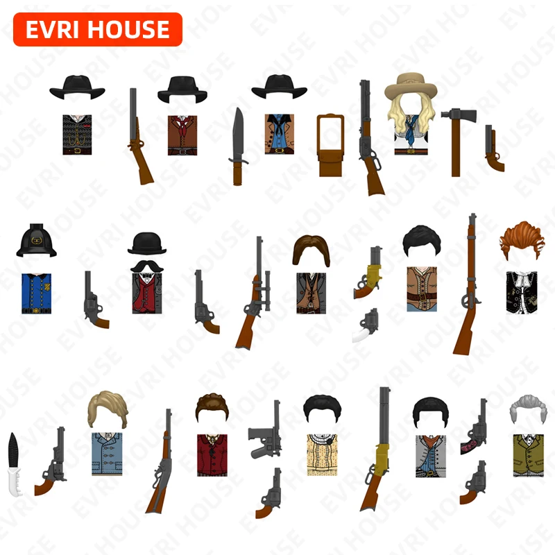 RDR Mini Action Figures Building Block Dolls Bricks Game Assembly Assembly Toys for Children N409-416