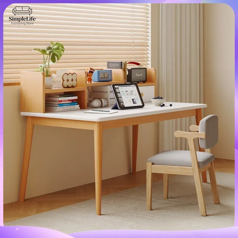 Modern L-Shaped Computer Desk with Storage Shelf for Home Office Study Writing Gaming Desk Ergonomic Adjustable Height Desk