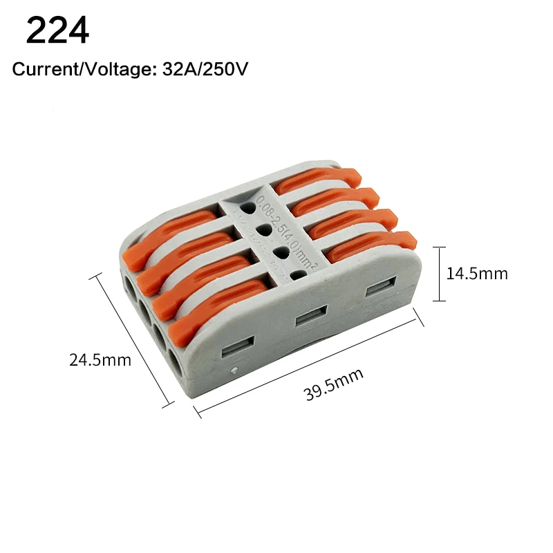 10/30/50pcs Universal Electrical Cable Wire Connectors Fast Home Compact wire Connection push in Wiring Terminal Block 2-8 Pin