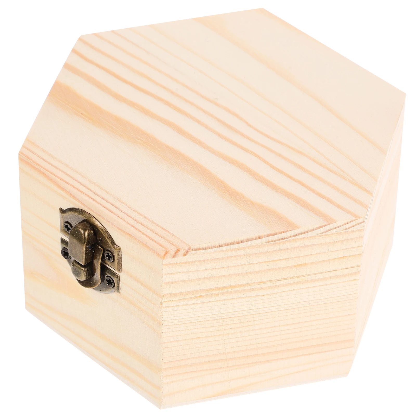 

Wooden Jewelry Storage Vintage Lidded Container Organizer Small Keepsake Box for Rings Earrings Necklaces Bracelets Craft Wood
