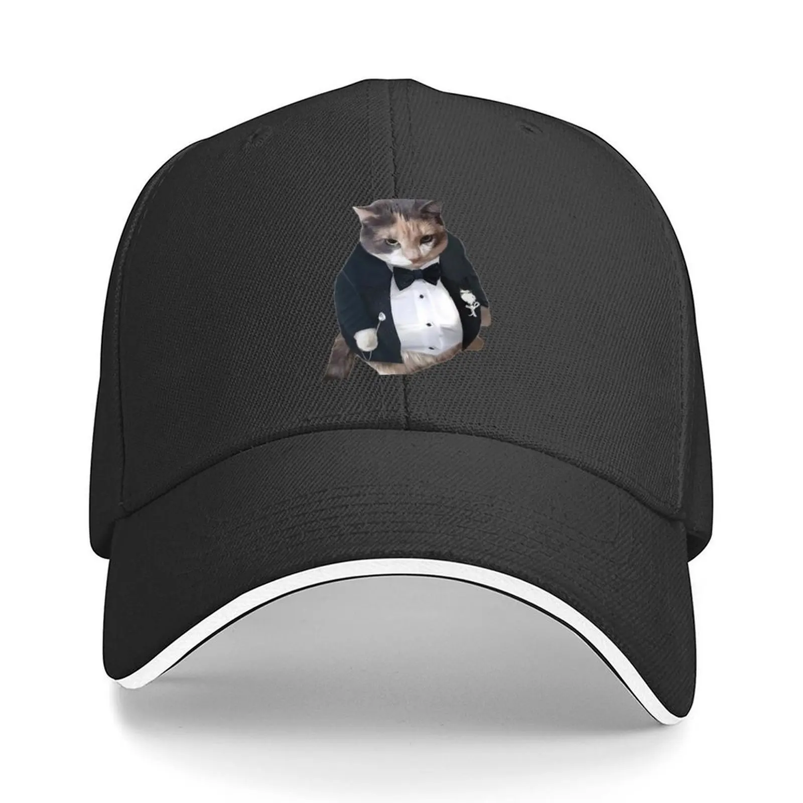 

tuxedo cat Baseball Cap Military Tactical Cap tea Hat Hat Man For The Sun Bobble Hat For Women 2025 Men's