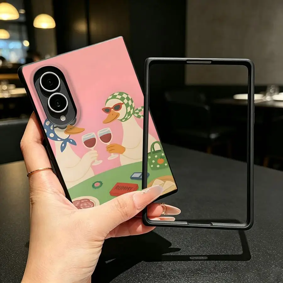 Case for Samsung Galaxy Z Fold8 Wide ZFold8 ZFold Wide Z Fold 8 Luxury Phone Cover Cartoon Creative Duck