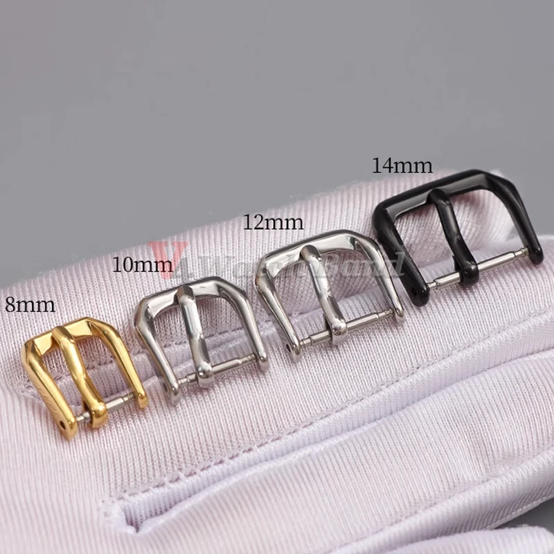 22mm Watch Clasp Buckle Push Button for Watchbands Polished Watch Pin Buckle Gold Metal Watchband Pin Clasp 10 12 14 16 18 20mm