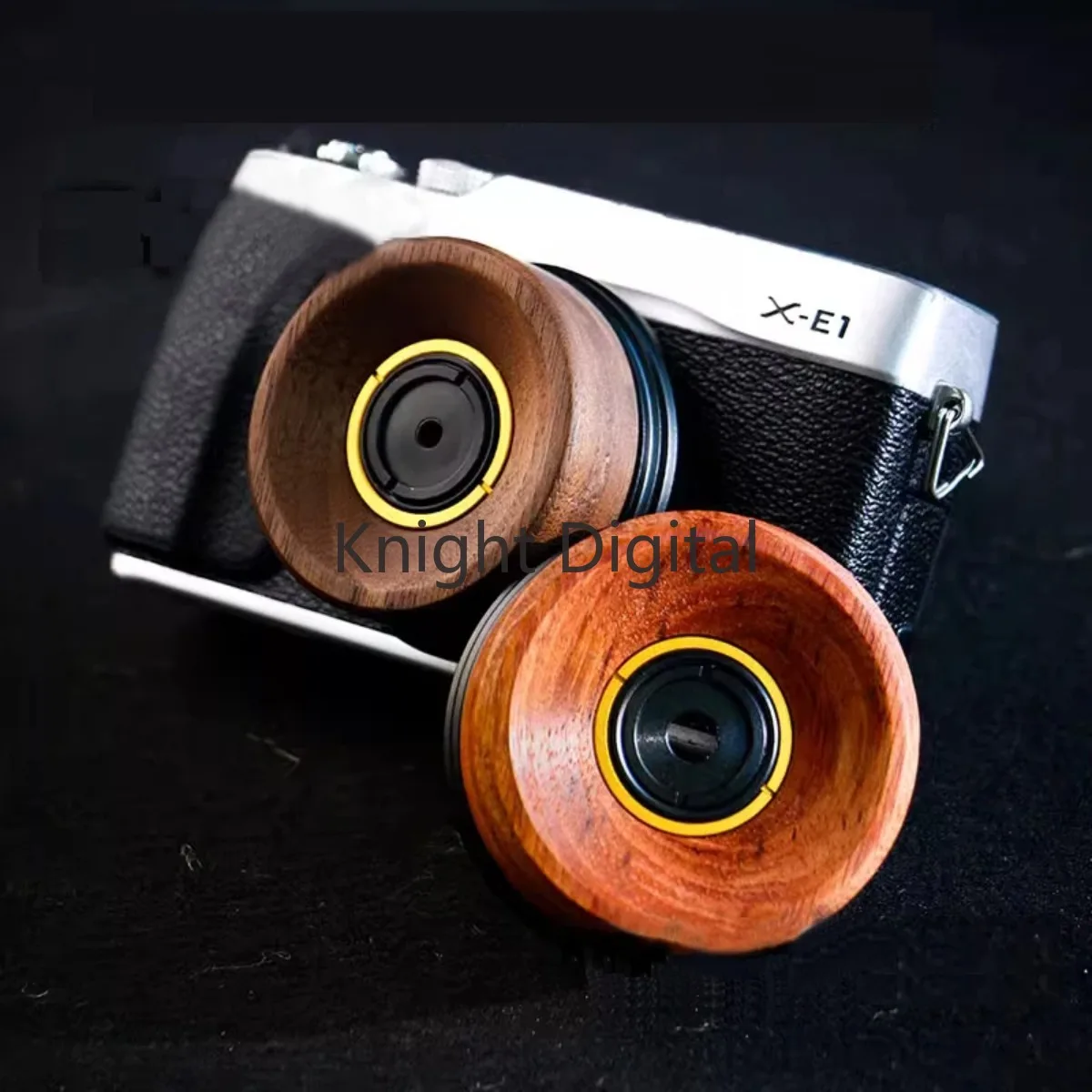 Fixed Focus Free Lens 30mm F8  Biscuit Walnut/Rosewood Wooden Full Frame for Mirrorless Sony E Fuji FX Mount Portrait Shooting