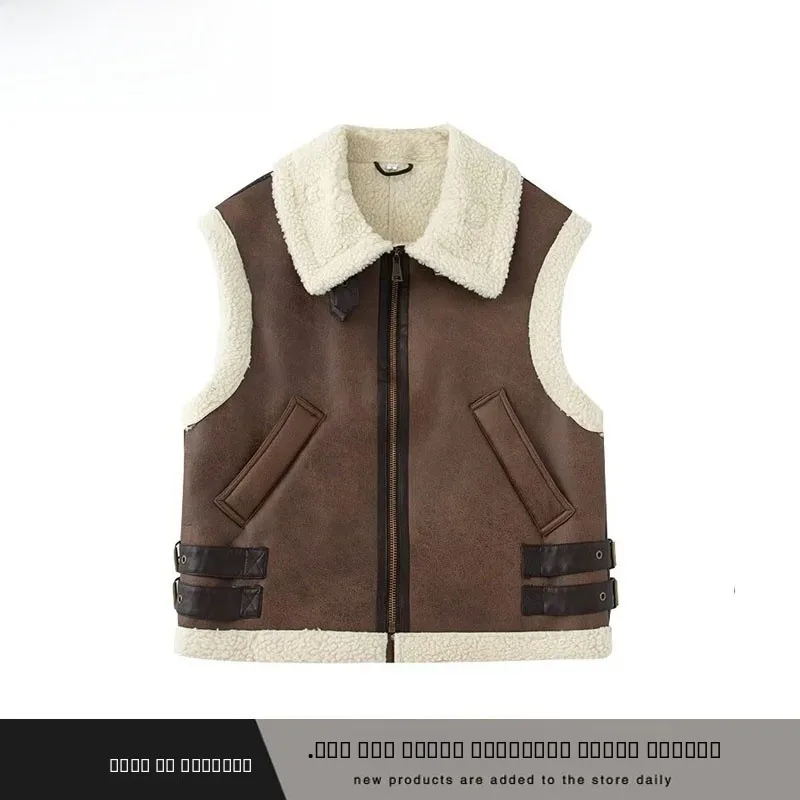 

Модный осенне-зимний жилет без насадок, женская верхняя одежда из полиэфирного волокна, цвет застежки-молния