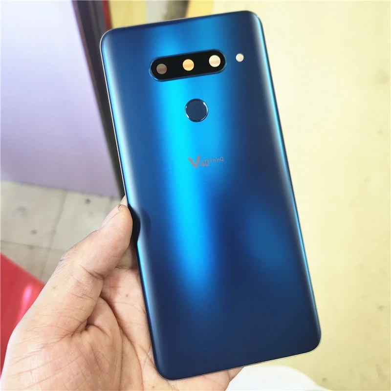 Glass Housing For LG V40 ThinQ V405QA7 V405UA V405TAB V405UA0 Back Battery Cover Rear Door Case With Fingerprint Camera Lens