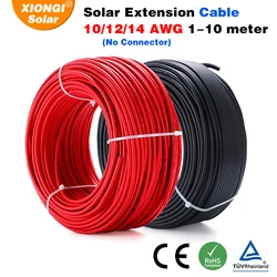 XIONGISOLAR PV1-F-1*4/H1Z2Z2-K 10/12/14 AWG Solar Panel Extension PV Cable Copper Wires 2.5/4/6mm2 Solar Wire Pure Copper Wire