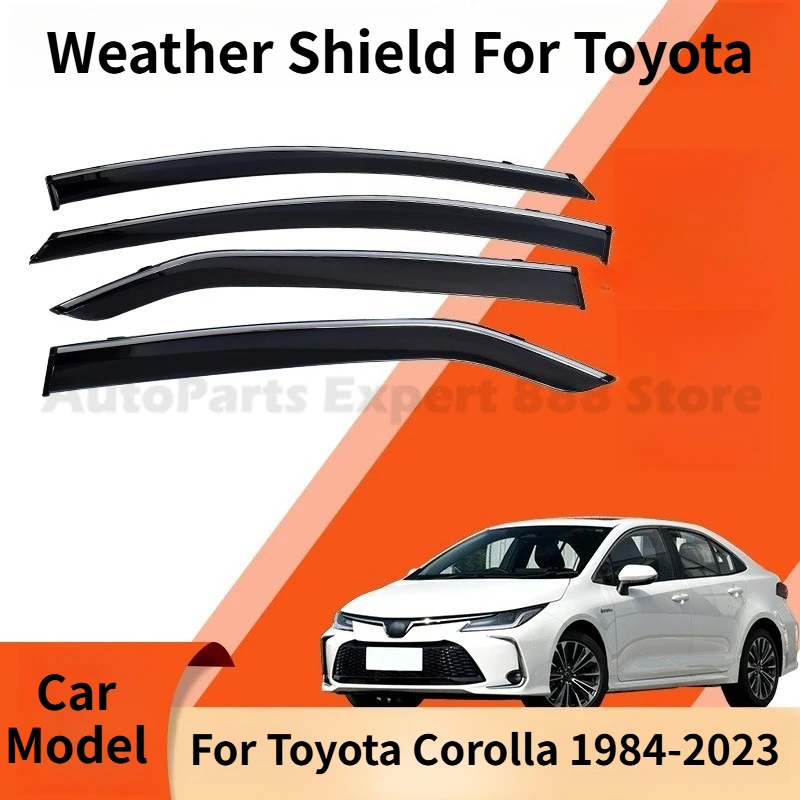 

Modification Parts Weather Shield For Toyota Corolla 1984-2023 Window Visor Rain Guard Deflector Windshield Awning Trim