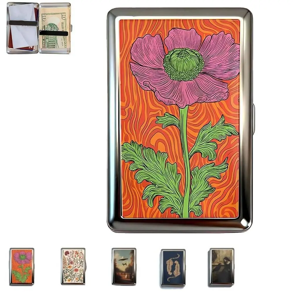 Vintage-Style Vintage Card Case Metal Material Versatile Design Metal Case Easy Snap Multi-function Card Holder Business Cards