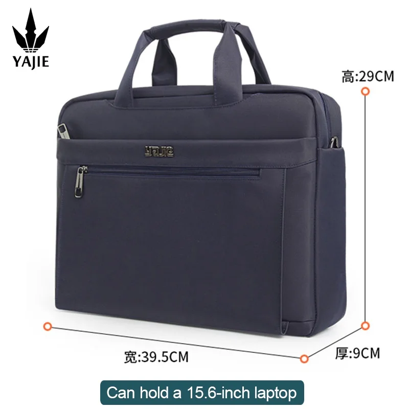 Business men\'s briefcase canvas waterproof large capacity 15.6 inch laptop bag work bag business official bag office