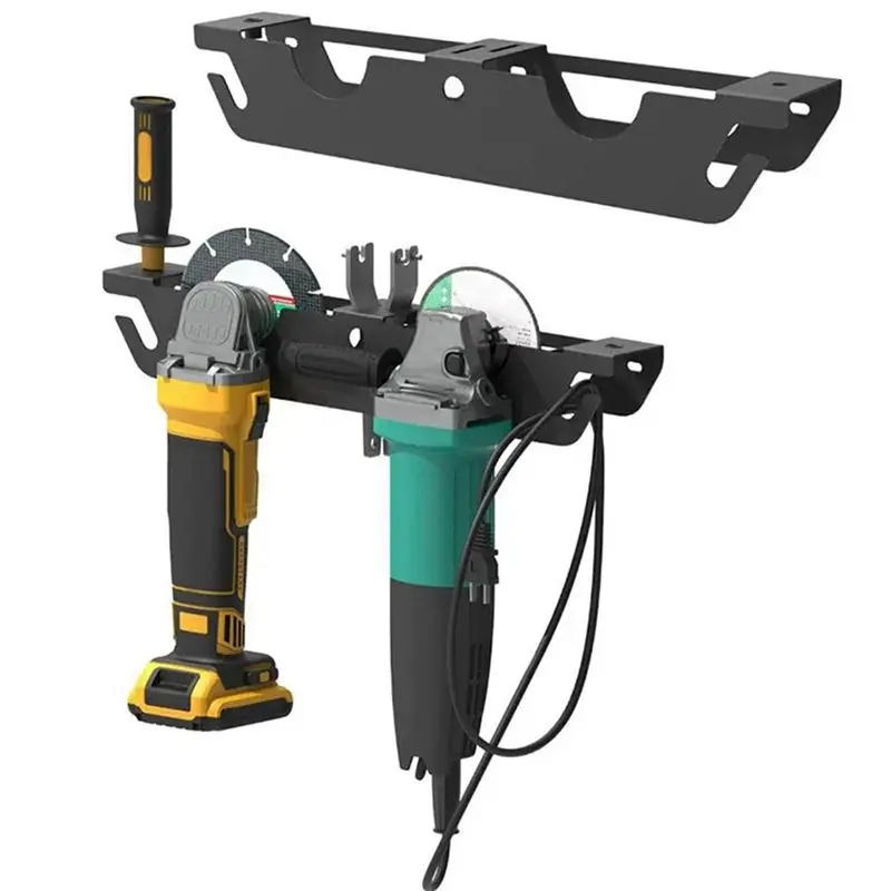 ABXF-Angle Grinder Storage Rack Space-Saving Angle Grinder Stand With Cord Hook Angle Grinder Stand Workshop Polisher Stand