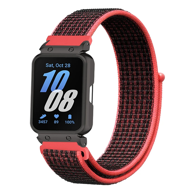 واقي حافظة حزام لسامسونج جالاكسي Fit3 ، سوار حلقة نايلون ، غطاء معدني ، سوار معصم