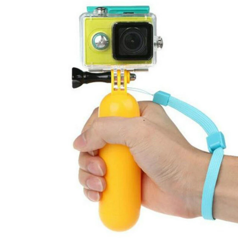 for Go Pro Accessories Yellow Water Floating Grip Monopod Handle Tripod For Gopro Hero 12 11 10 9 8 7 6 5 4 Dji action