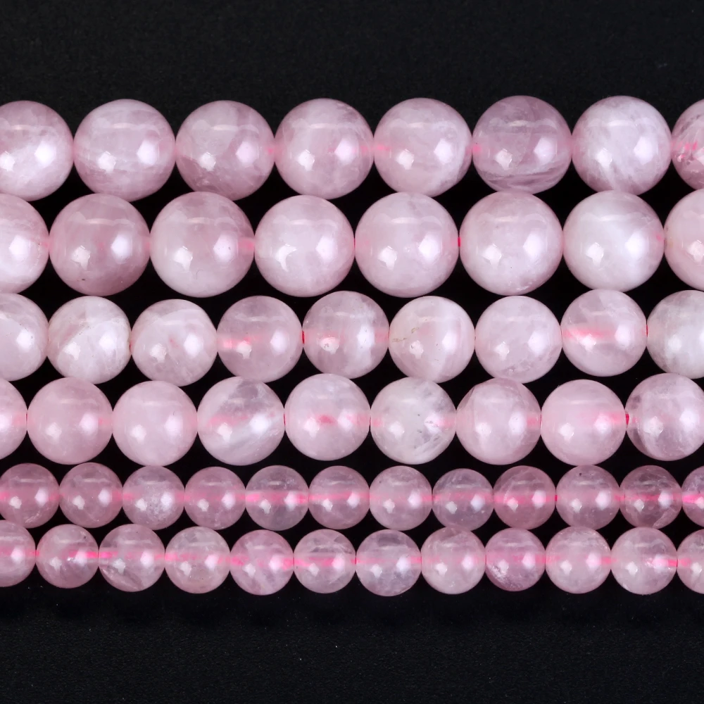 Natural Pink Rose Quartz Stone Beads Round Loose Spacer Beads For Jewelry Making DIY Bracelet Handmade 6/8/10mm