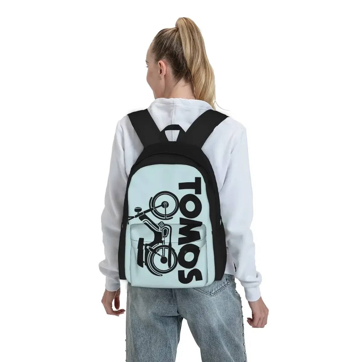 Tomos Moped Backpacks Boys Girls Bookbag Children School Bags Cartoon Kids Rucksack Laptop Rucksack Shoulder Bag Large Capacity