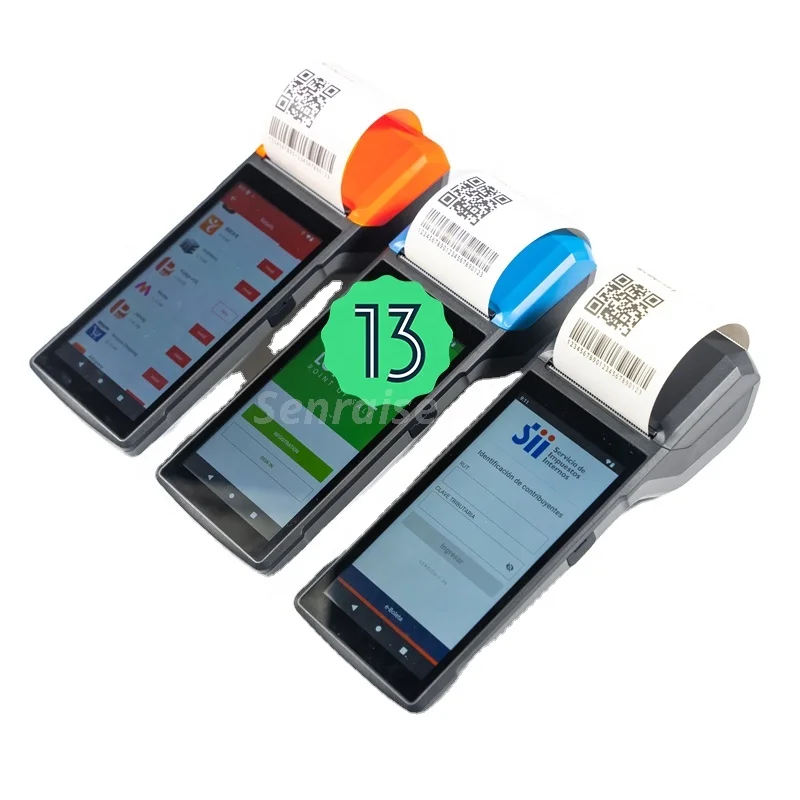Senraise 4+32GB Wireless Handheld Mobile Pos Terminal Machine with 58mm Thermal Printer