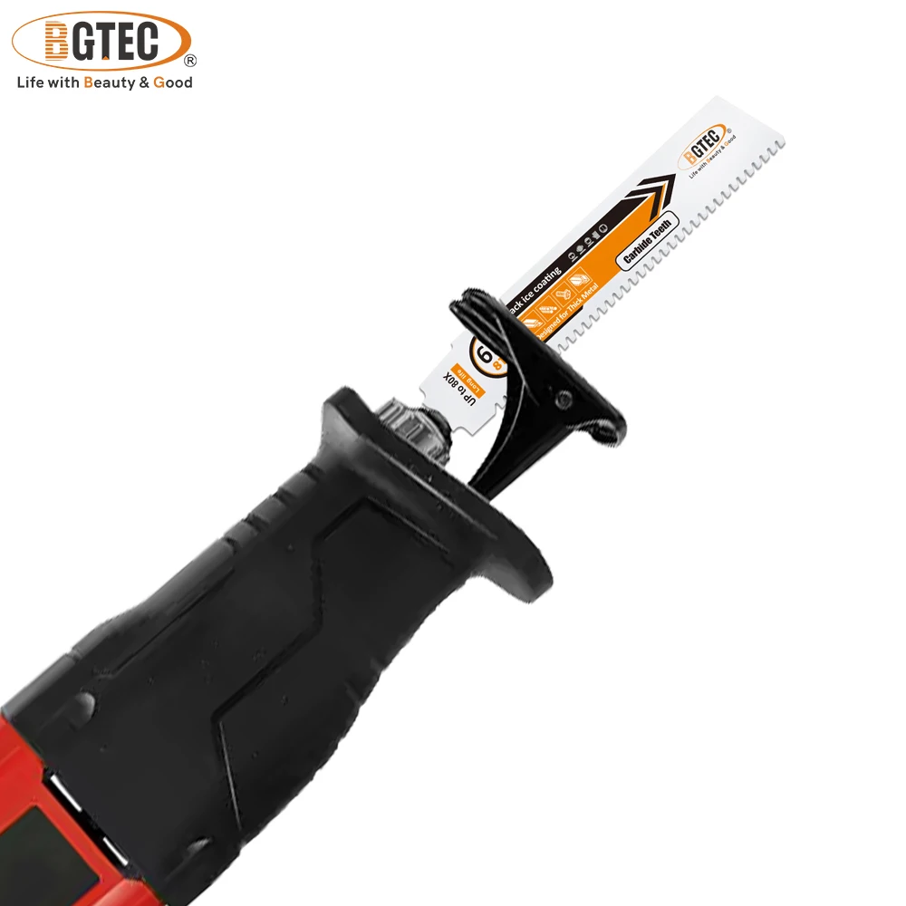 Lama per sega alternativa con denti in metallo duro BGTEC con rivestimento in ghiaccio nero da 6 pollici per tondo per cemento armato in metallo duro in ghisa 1/3/5 pezzi 150mm 8TPI