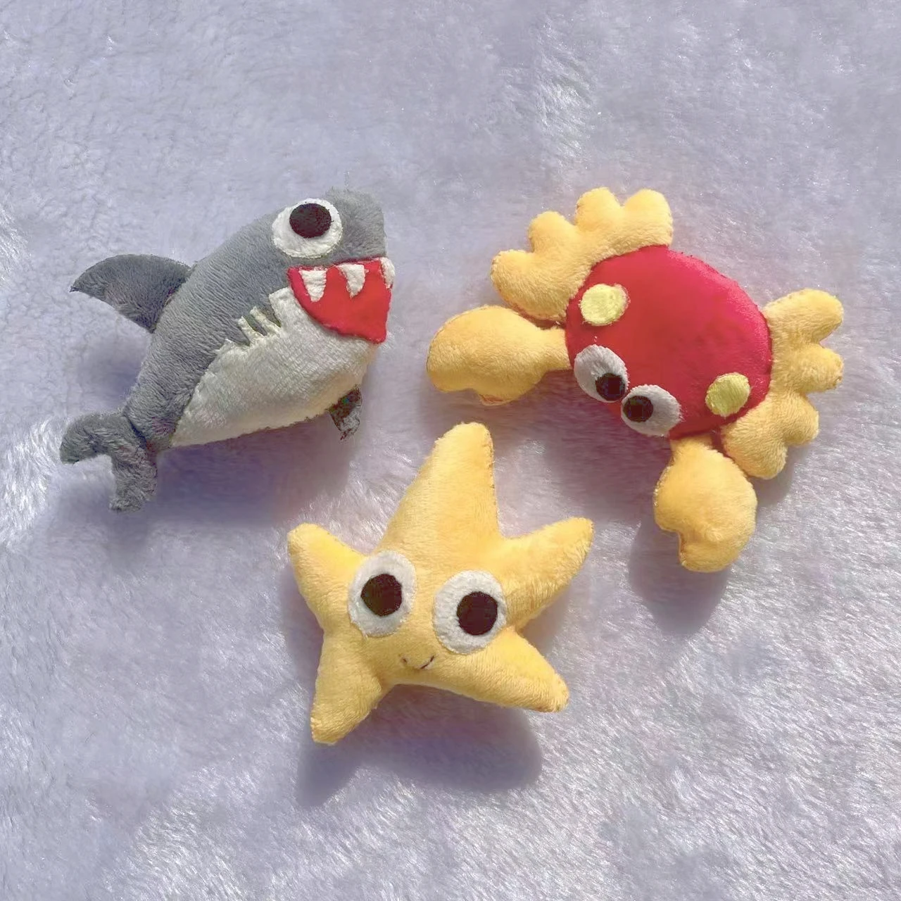 Little crab shark keychain Fabric cloth kit doll Craft DIY Sewing set Handwork Material DIY needlework supplies